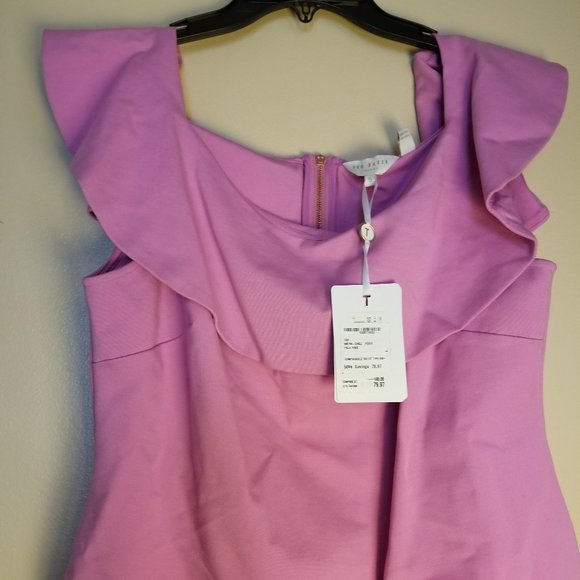 ted baker pink frill top